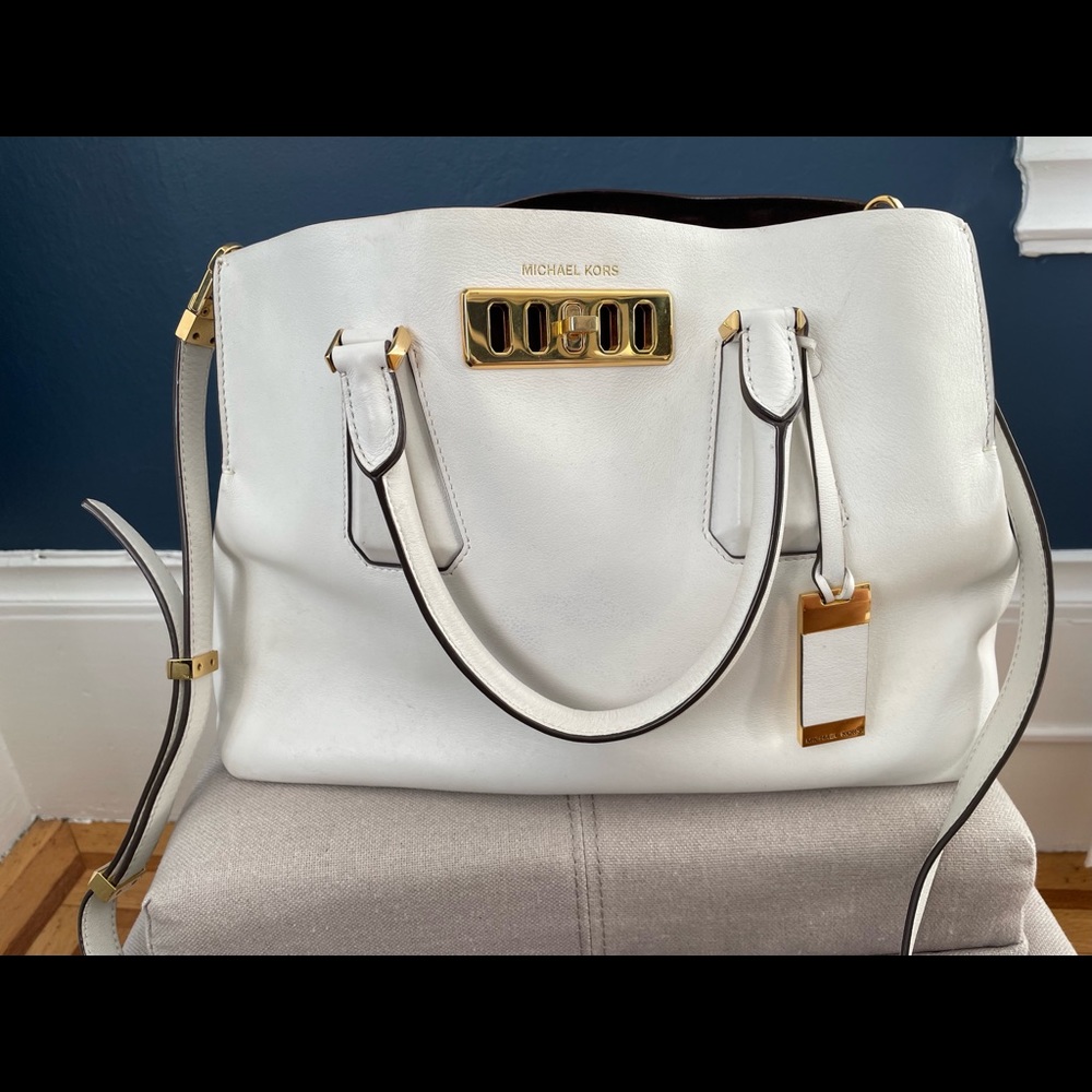 White Michael Kors Collection Miranda Bag - Retail $1,195 / priced to sell